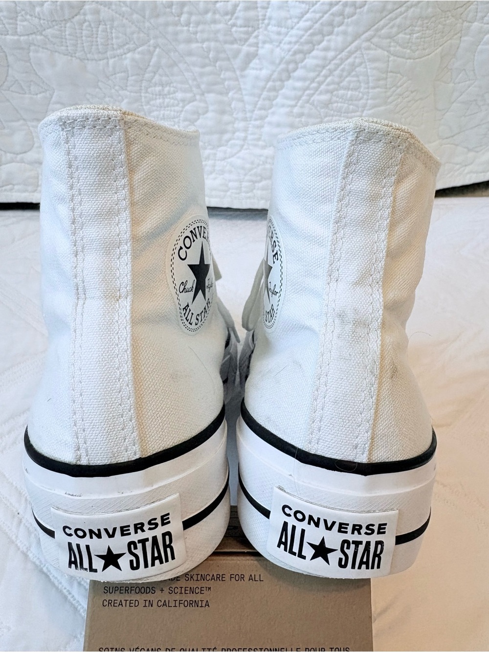 Converse Women's White Chuck Taylor All-Star Platform Lift High Top - Picture 3 of 12